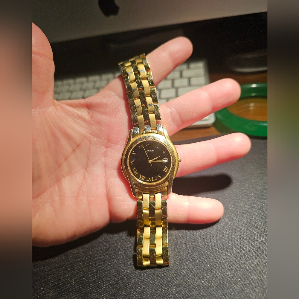 GUCCI Gold and Black Watch